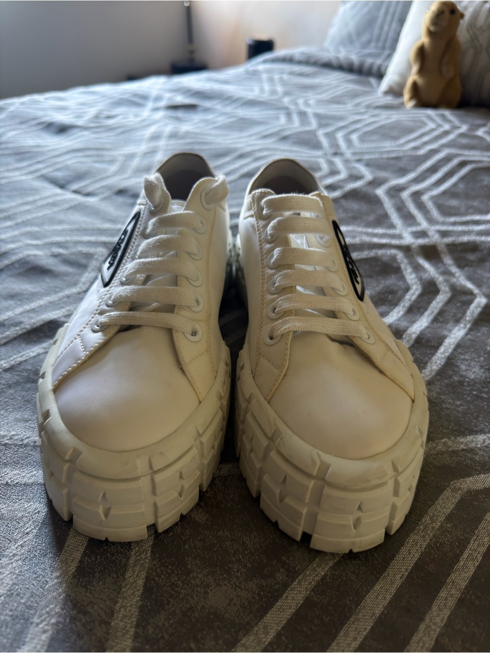 Authentic Prada White Chunky Sole Shoes - Picture 2 of 11